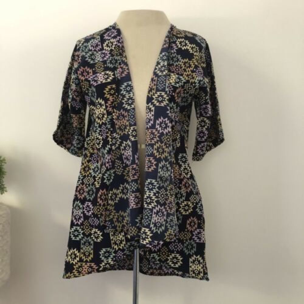 Lularoe Kids Aztec Print Open Short Sleeve Tops